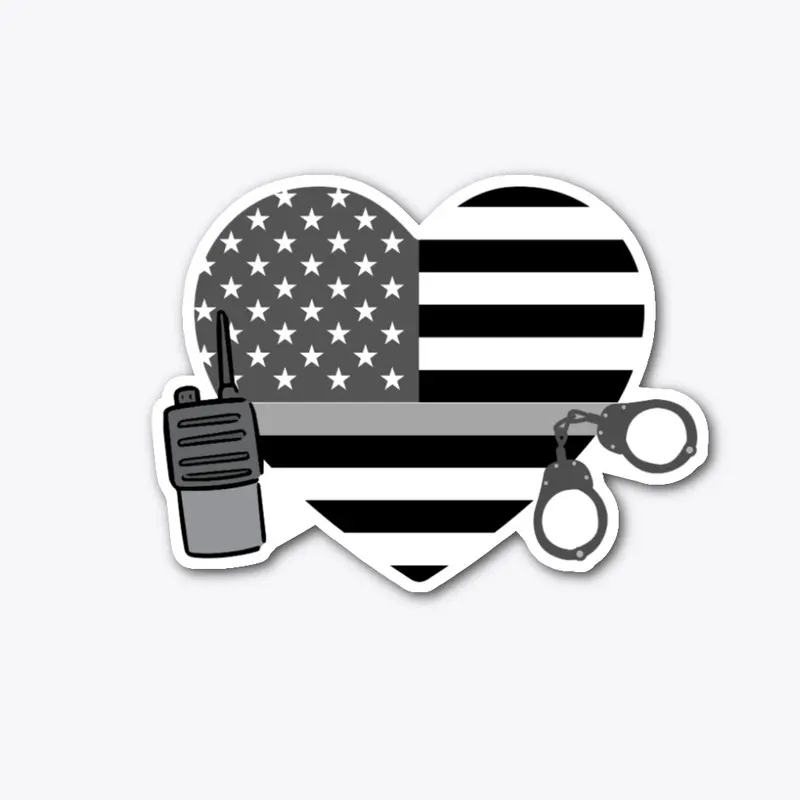 Thin Silver Line Heart